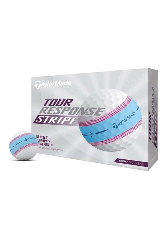 Taylormade Tour Response Stripe Golf Balls Per Dozen - Blue