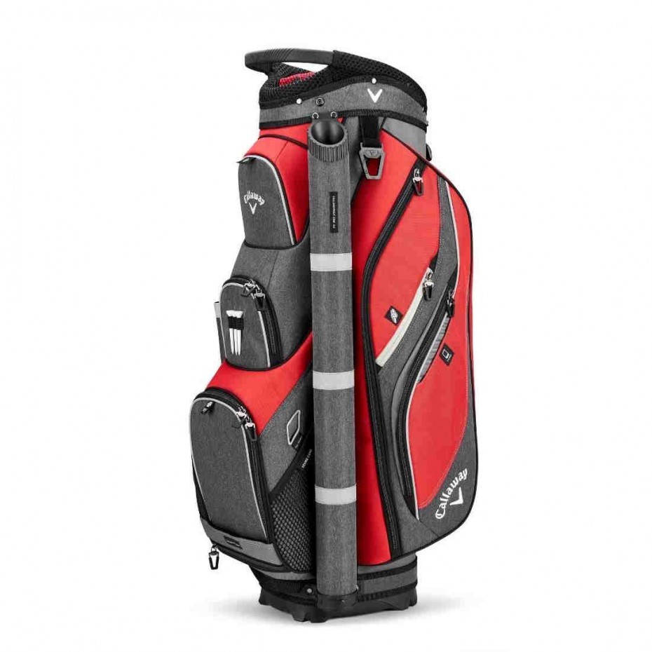Callaway Forrester 19 Cart Bag Red Titanium Silver
