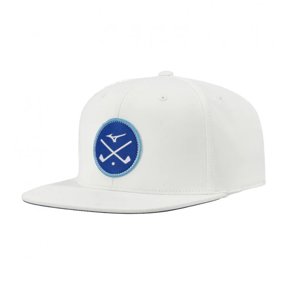 Mizuno Mens Crossed Clubs Snapback Adjustable Cap White