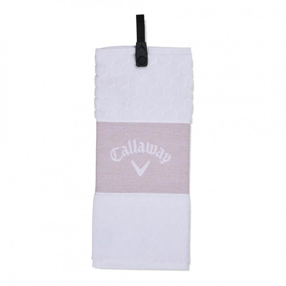 Callaway Towel TriFold Towel 23 Mauve White