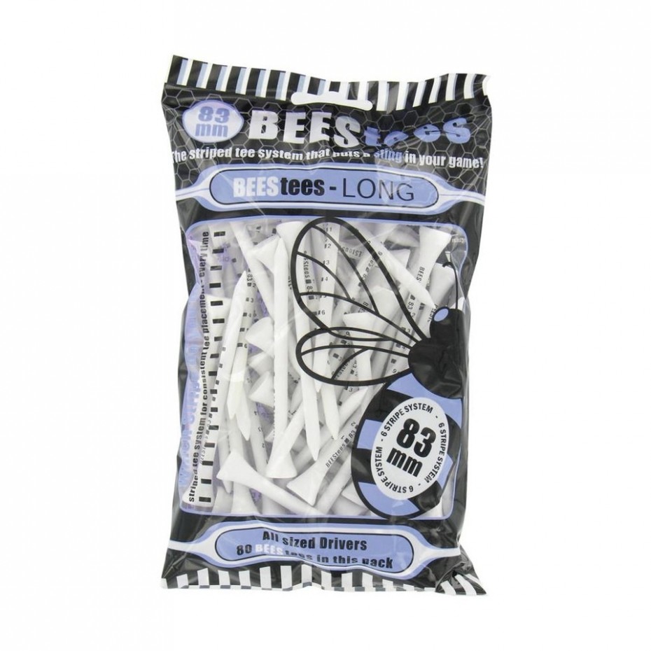 Bees Tees Yellow Long 83mm 80 Tees Large Pack