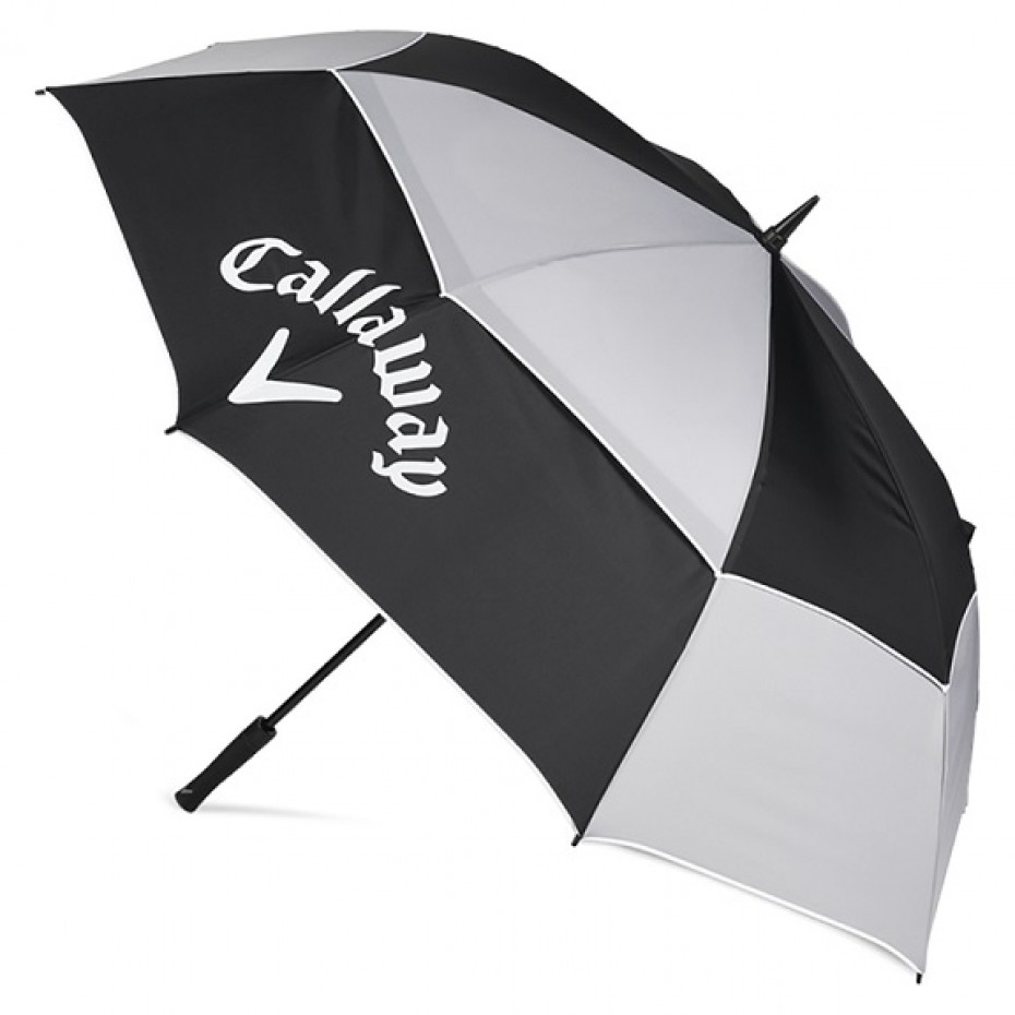 Callaway Umbrella 68 Tour Athletic Double Canopy Black Grey White