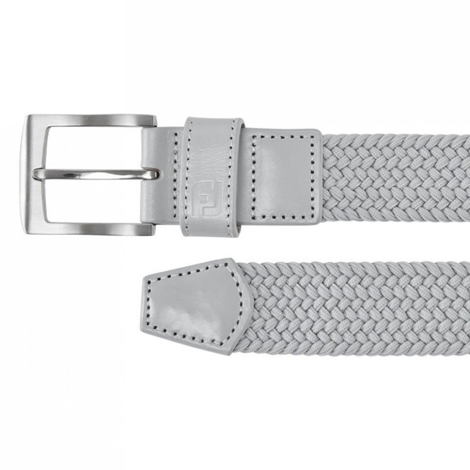 Footjoy Mens Belt Braided 69490 Grey