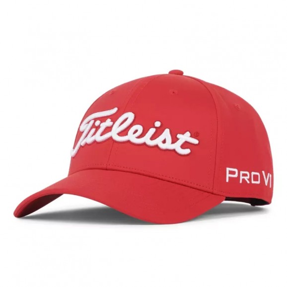 Titleist 24 Tour Performance Staff Cap Red White