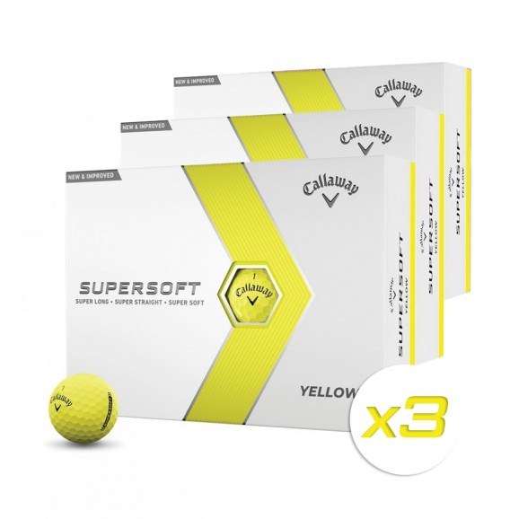 Callaway Supersoft Yellow 3 Dozen