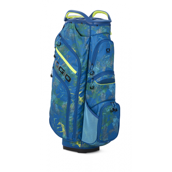 Ogio Woode Cart Bag Blue Floral Lime 2021 15 Way Top