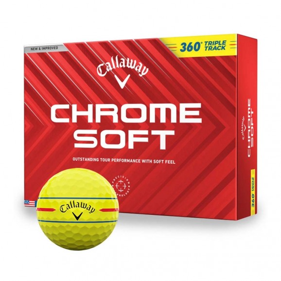 Callaway Chrome Soft Triple Track 2024 360 Yellow Per Dozen