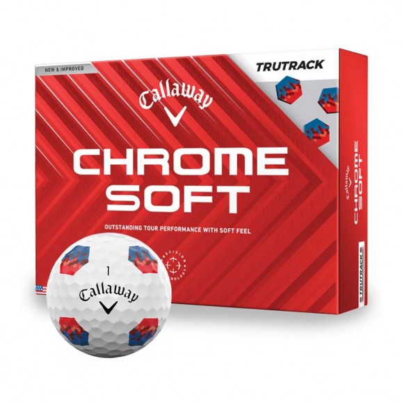 Callaway Chrome Soft 2024 TruTrack White Blue Red Per Dozen