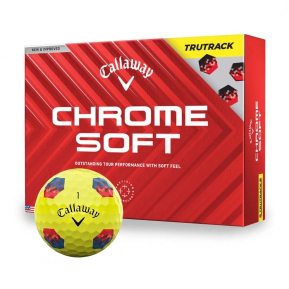 Callaway Chrome Soft 2024 TruTrack Yellow Blk Red Per Dozen