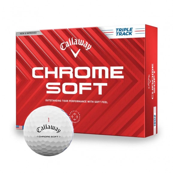 Callaway Chrome Soft Triple Track 2024 White Per Dozen