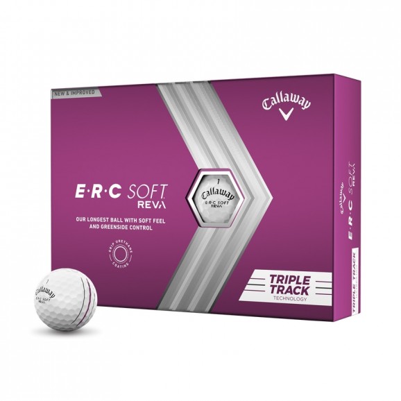 Callaway E R C Soft Reva 23 Triple Track Golf Ball Per Dozen White