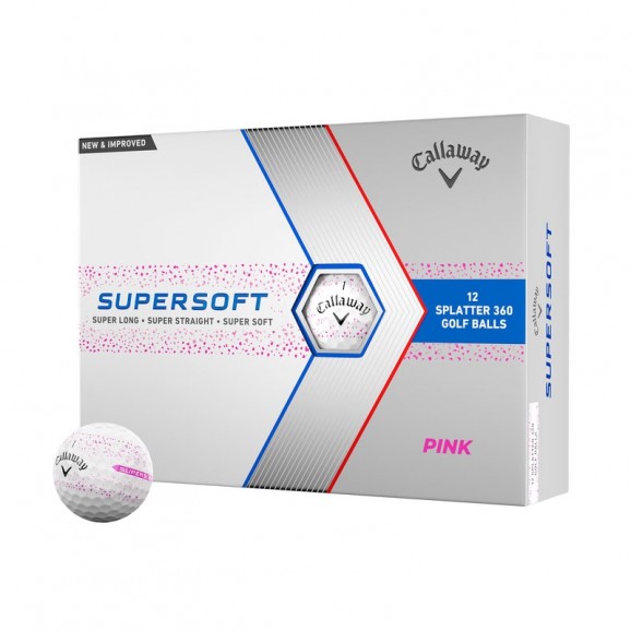 Callaway Supersoft 24 Golf Ball Pink Splatter Per Dozen