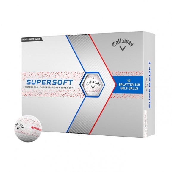Callaway Supersoft Golf Ball Red Splatter Per Dozen