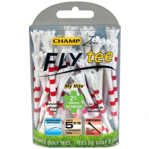 Champ Fly Tee My Hite 2 3/4 Red stripe 30pk