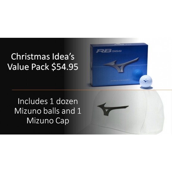 Mizuno Christmas Pack Mizuno RB 566 Balls White and Cap