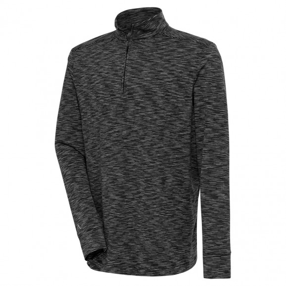 Antigua Mens Civil Quarter Zip Pullover - Black/Multi