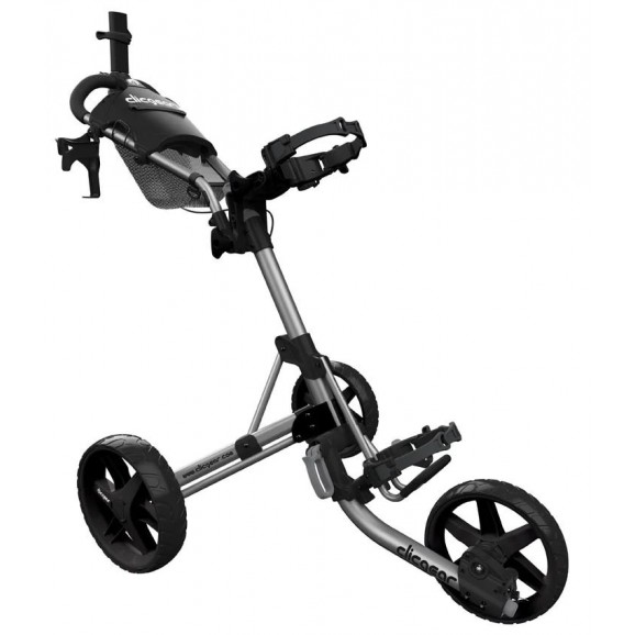 Clicgear M4 Collapsible Three Wheeled Buggy - Matte Silver/Black