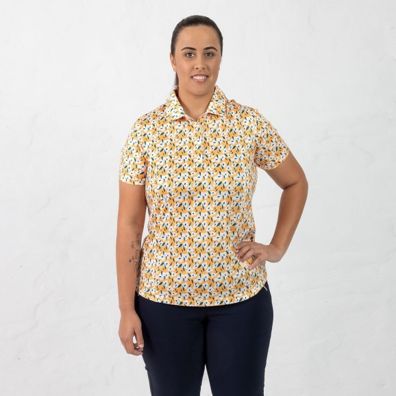 Robbie Brown Ladies Short Sleeve Polo Buttercup GS06
