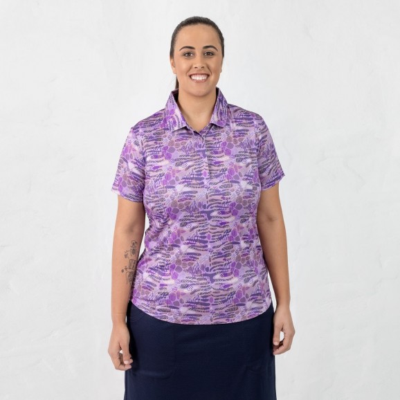 Robbie Brown Ladies Short Sleeve Polo Purple GS07