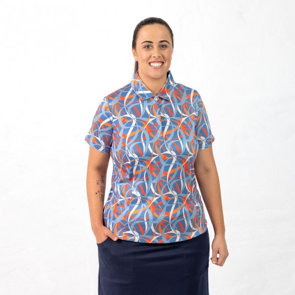 Robbie Brown Ladies Short Sleeve Polo Blue Ribbon GS09
