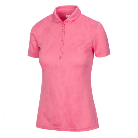 Greg Norman Ladies Lucky Polo - Coral/Guava