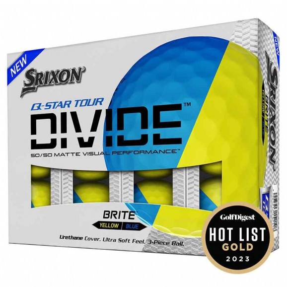 Srixon Q-Star Tour Divide Brite Blue/Yellow Per Dozen