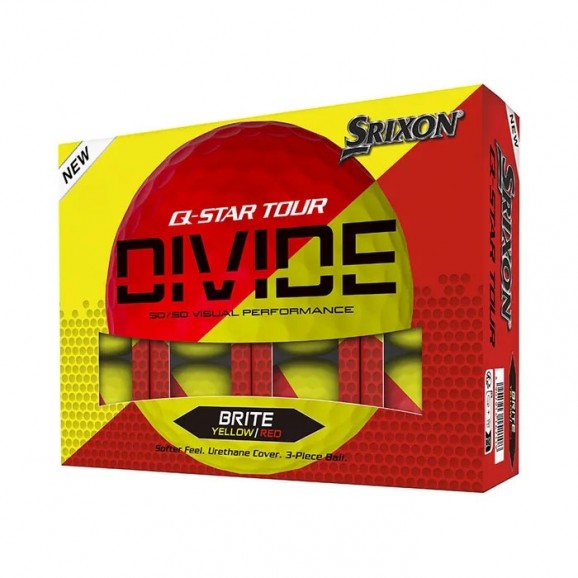 Srixon Q-Star Tour Divide Red/Yellow 2024 Per Dozen