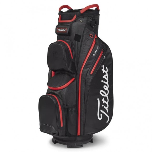 Titleist Cart 14 StaDry Waterproof Bag - Black/Black/Red