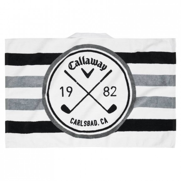 Callaway Tour Towel White Black Charcoal